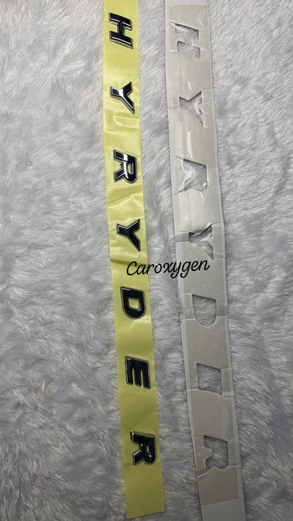 Caroxygen 3D Chrome Logo Badge Letter Emblem Sticker