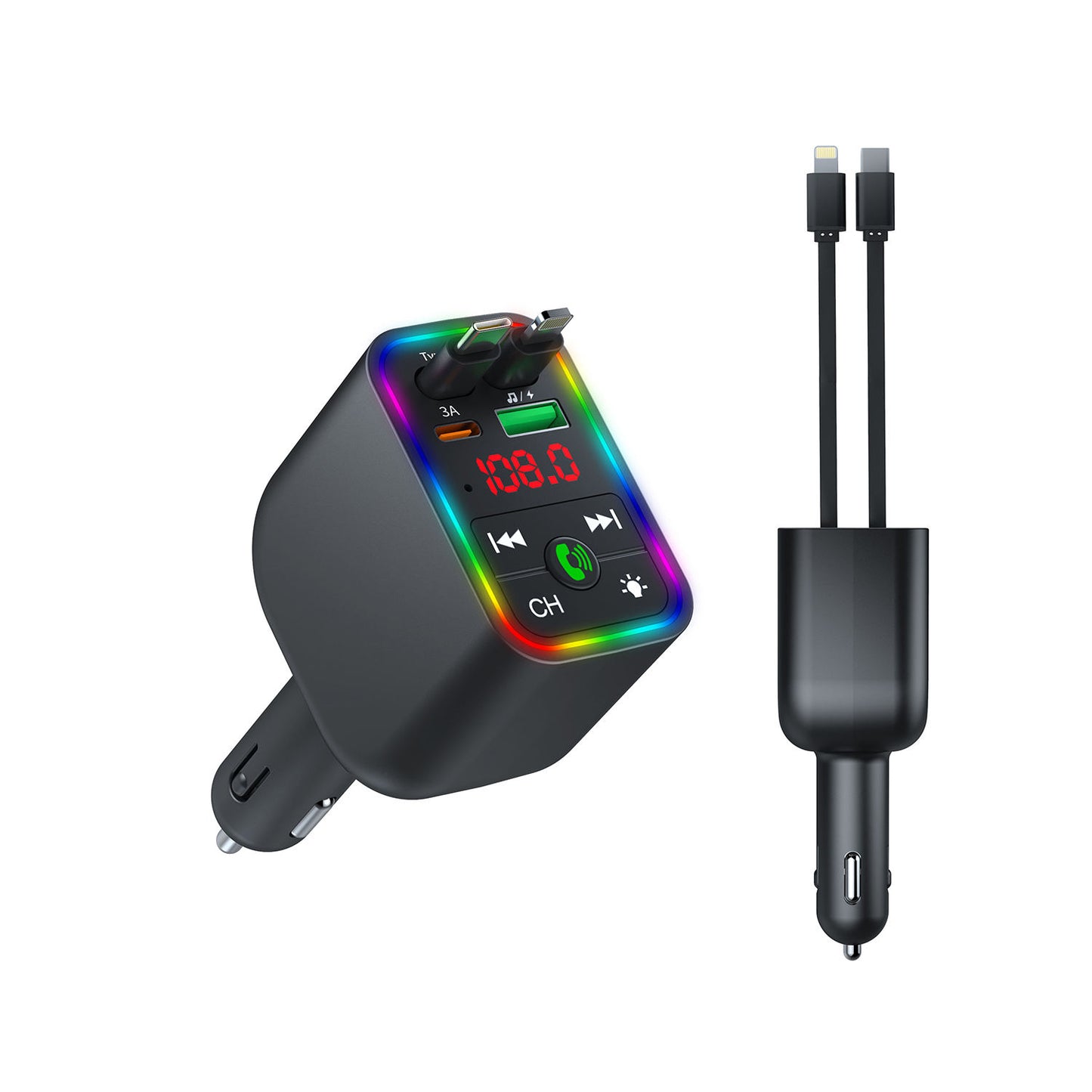 CAR-Y3 Super Fast Charge 4-in-1 Car FM Transmitter