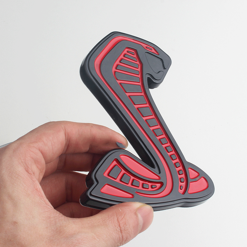 Car oxygen Cobra Snake Metal Car Emblem Badge with Double Side Adhesive Car & Bike Sticker