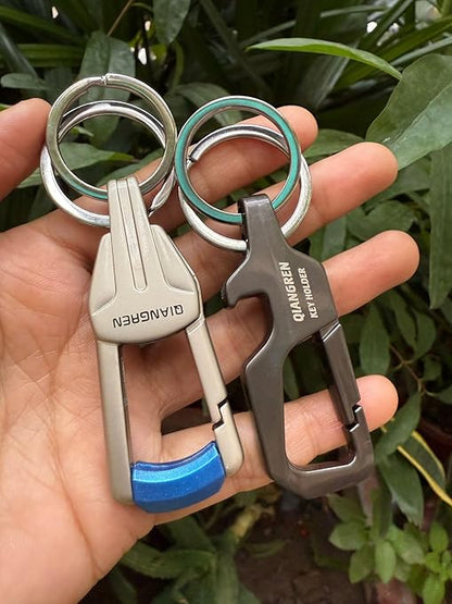 Car Key Chain 2pcs, Personalized Creative Stainless Steel Car Keychain for Men and women