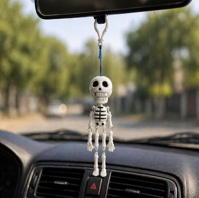 Funny Skeleton Keychain with Moving Arms & Legs | Cute Hanging Skull Key Ring