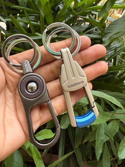 Car Key Chain 2pcs, Personalized Creative Stainless Steel Car Keychain for Men and women