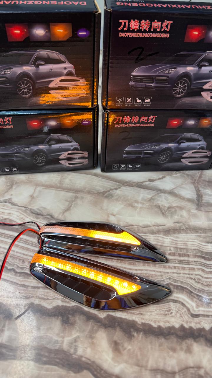 Caroxygen Dynamic Dual Colour Side Marker LED Light, White DRL & Amber Turn Signal for Cars and SUVs, Sleek Replacement Driving Indicators