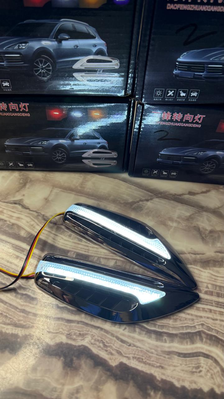 Caroxygen Dynamic Dual Colour Side Marker LED Light, White DRL & Amber Turn Signal for Cars and SUVs, Sleek Replacement Driving Indicators