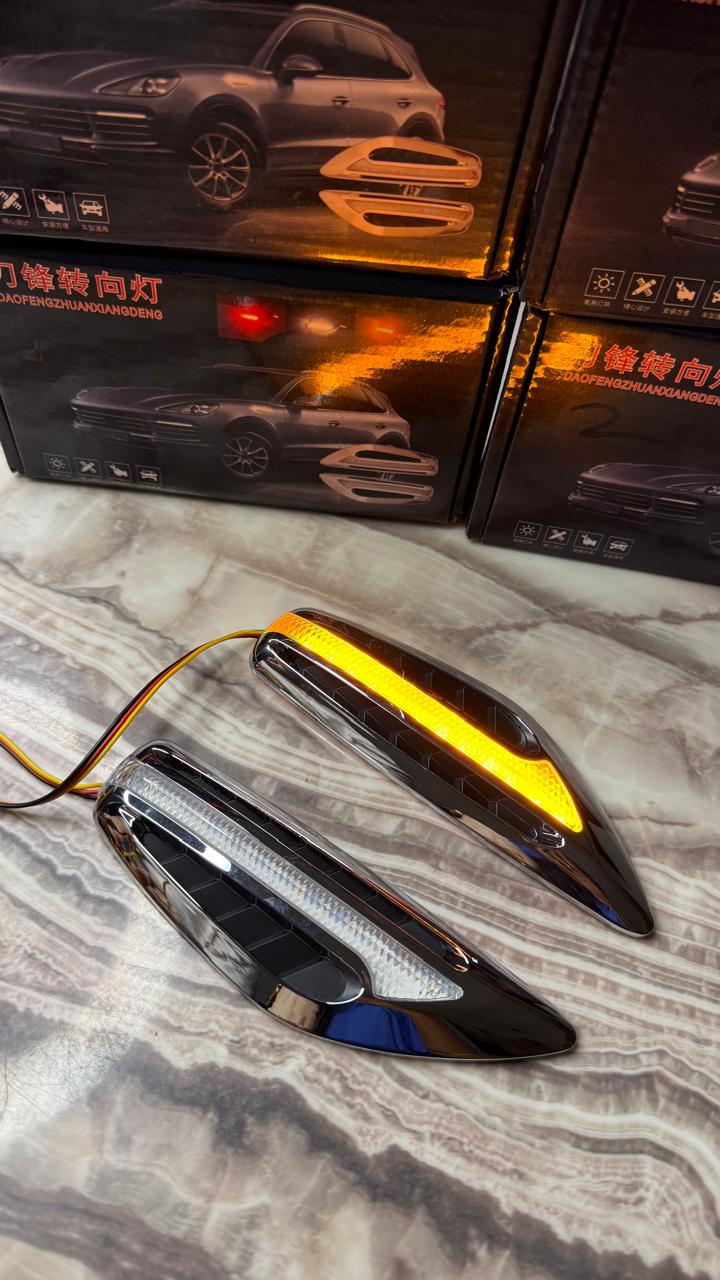 Caroxygen Dynamic Dual Colour Side Marker LED Light, White DRL & Amber Turn Signal for Cars and SUVs, Sleek Replacement Driving Indicators