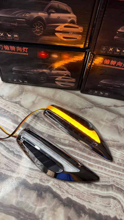Caroxygen Dynamic Dual Colour Side Marker LED Light, White DRL & Amber Turn Signal for Cars and SUVs, Sleek Replacement Driving Indicators