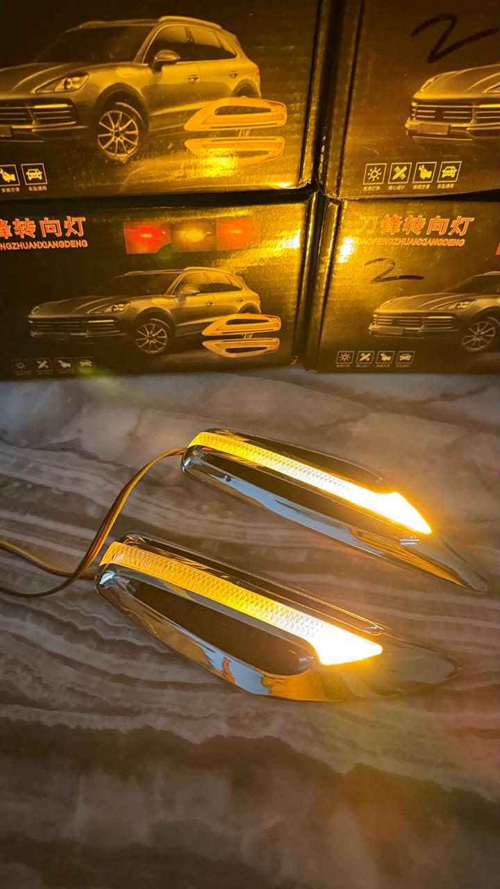 Caroxygen Dynamic Dual Colour Side Marker LED Light, White DRL & Amber Turn Signal for Cars and SUVs, Sleek Replacement Driving Indicators