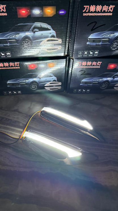 Caroxygen Dynamic Dual Colour Side Marker LED Light, White DRL & Amber Turn Signal for Cars and SUVs, Sleek Replacement Driving Indicators