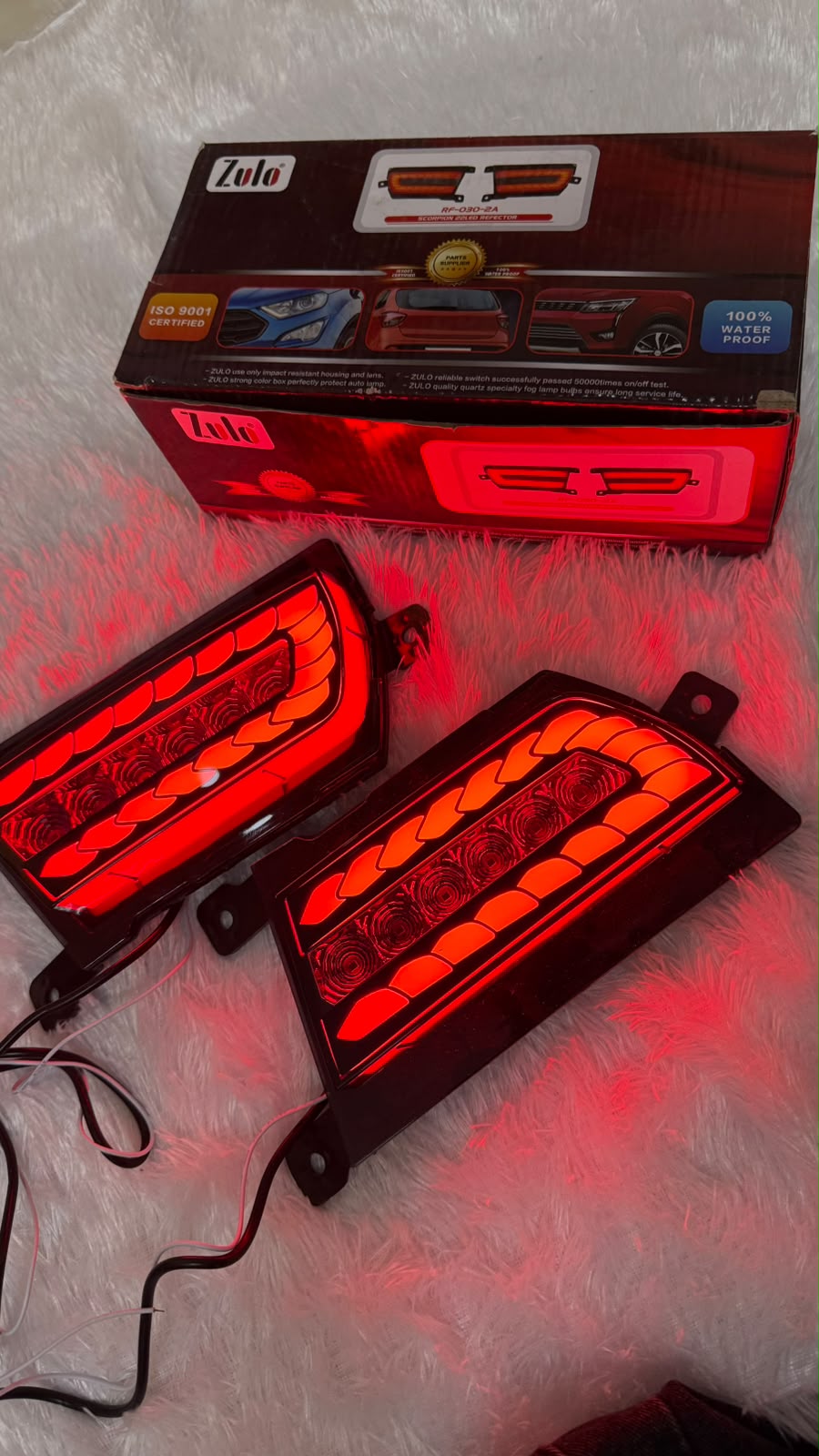 Rear Reflector Led Brake Light With Indicator Matrix +Scaning/3D Bumber Drl Back Compatible Scorpio N 2022 Onwards 1-Set (Four Function, Car)
