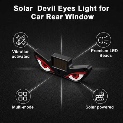 Caroxygen Solar Powered Devil Eyes Light for Car Rear Window Light for Night Driving & Styling