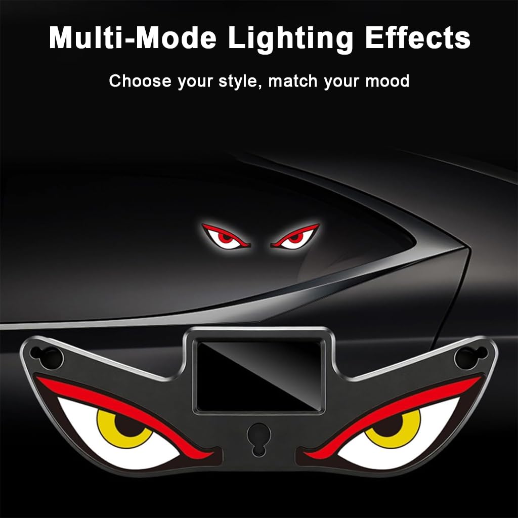 Caroxygen Solar Powered Devil Eyes Light for Car Rear Window Light for Night Driving & Styling
