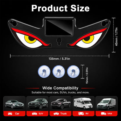 Caroxygen Solar Powered Devil Eyes Light for Car Rear Window Light for Night Driving & Styling