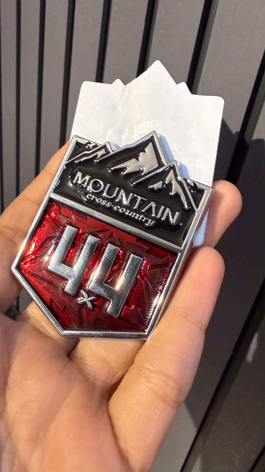 3D Mountain Cross Country 4x4 Metal Car Emblem Sticker