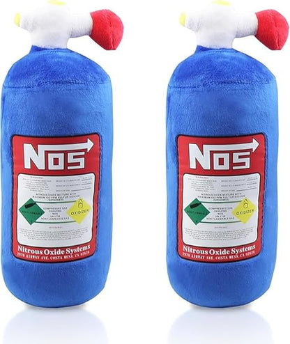 Car Neck Pillow, NOS Bottle Design Plush Car Headrest Pillow Neck Support Pillow for Car Seat, Office Chair, Travel, 11 x 4.7in