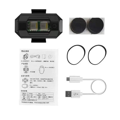 Wireless LED Strobe Lights with Remote Control, High Brightness 7 Colors USB Charging Led Drone Anti-Collision Lights Night Warning Light for Car Motorcycle Aircraft Bike RC