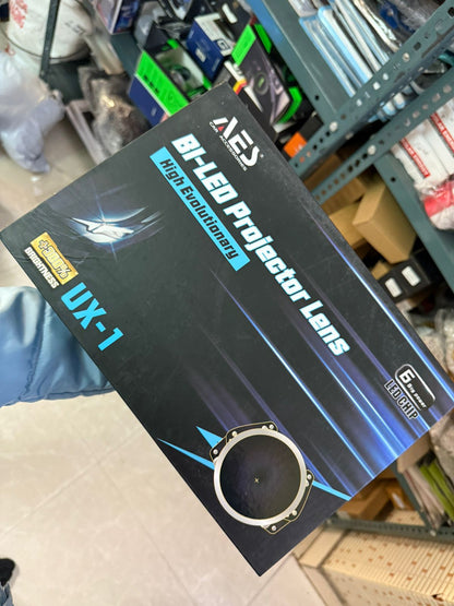 AES UX-1 3 50W" with TRI-COLOUR  Projector Lens Blue Len 6000K Automotive Headlight Universal Bi-led Projector Lens