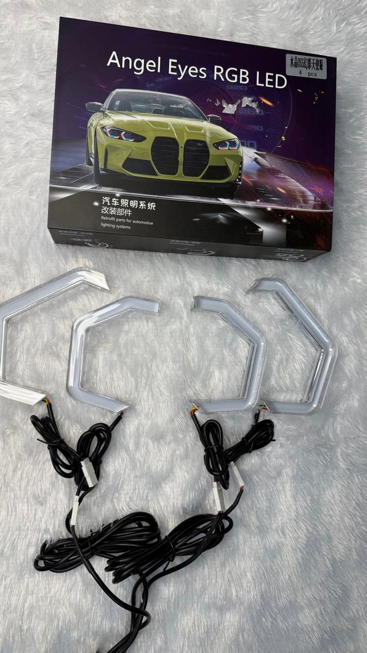 Universal RGB LED Angel Eyes DRL Headlight  | Multicolor Bluetooth/App Control