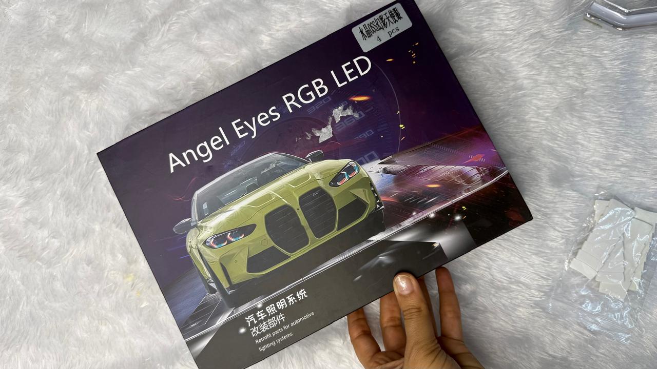 Universal RGB LED Angel Eyes DRL Headlight  | Multicolor Bluetooth/App Control