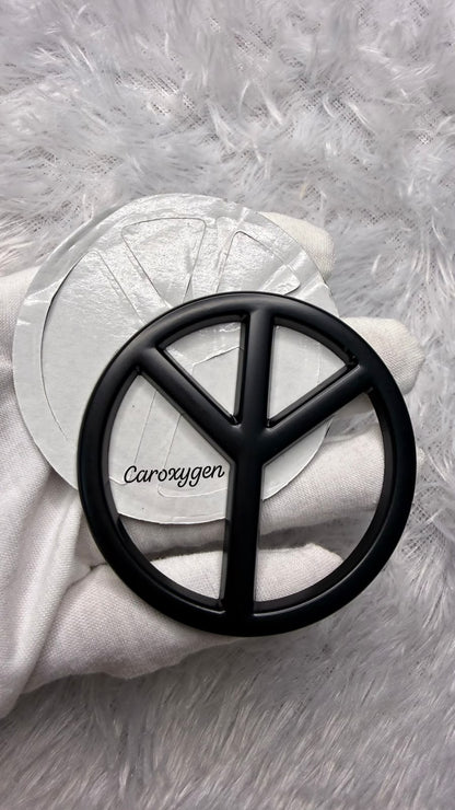 Universal Peace Round  logo car emblem Badge 3D Metal blk Badge For car,Bike & thar