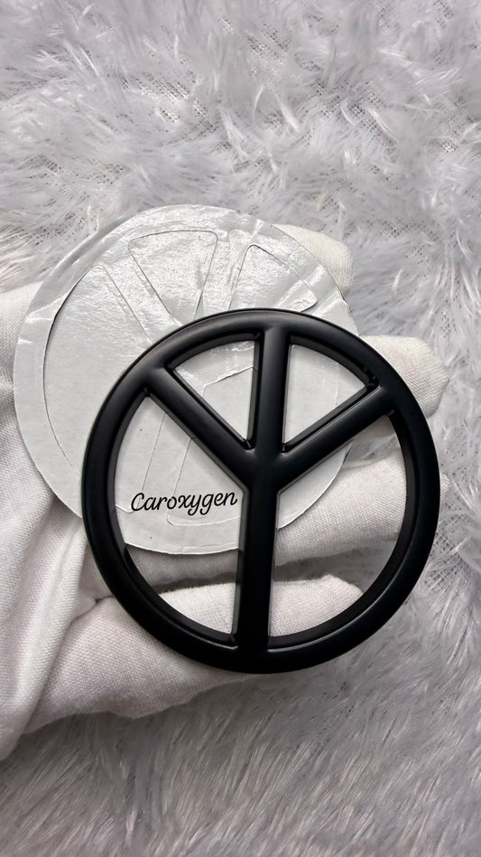 Universal Peace Round  logo car emblem Badge 3D Metal blk Badge For car,Bike & thar