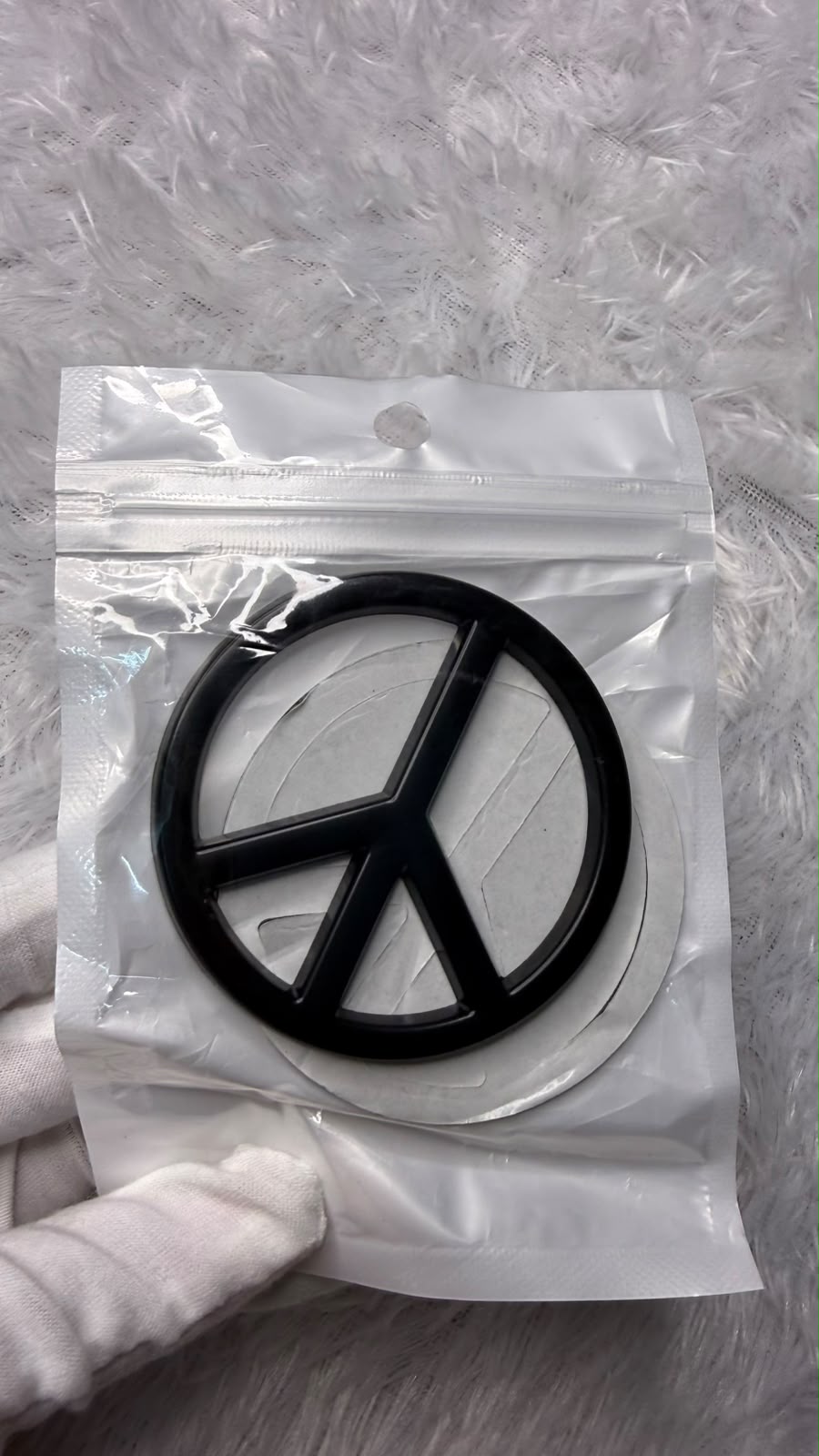 Universal Peace Round  logo car emblem Badge 3D Metal blk Badge For car,Bike & thar