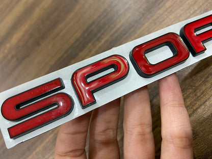 SPORT Emblem 3D Metal Badge Car Side Fender Rear Trunk Car Sticker Decal For Dodge Hon da Ni ssan Kia Chevy R ange R over