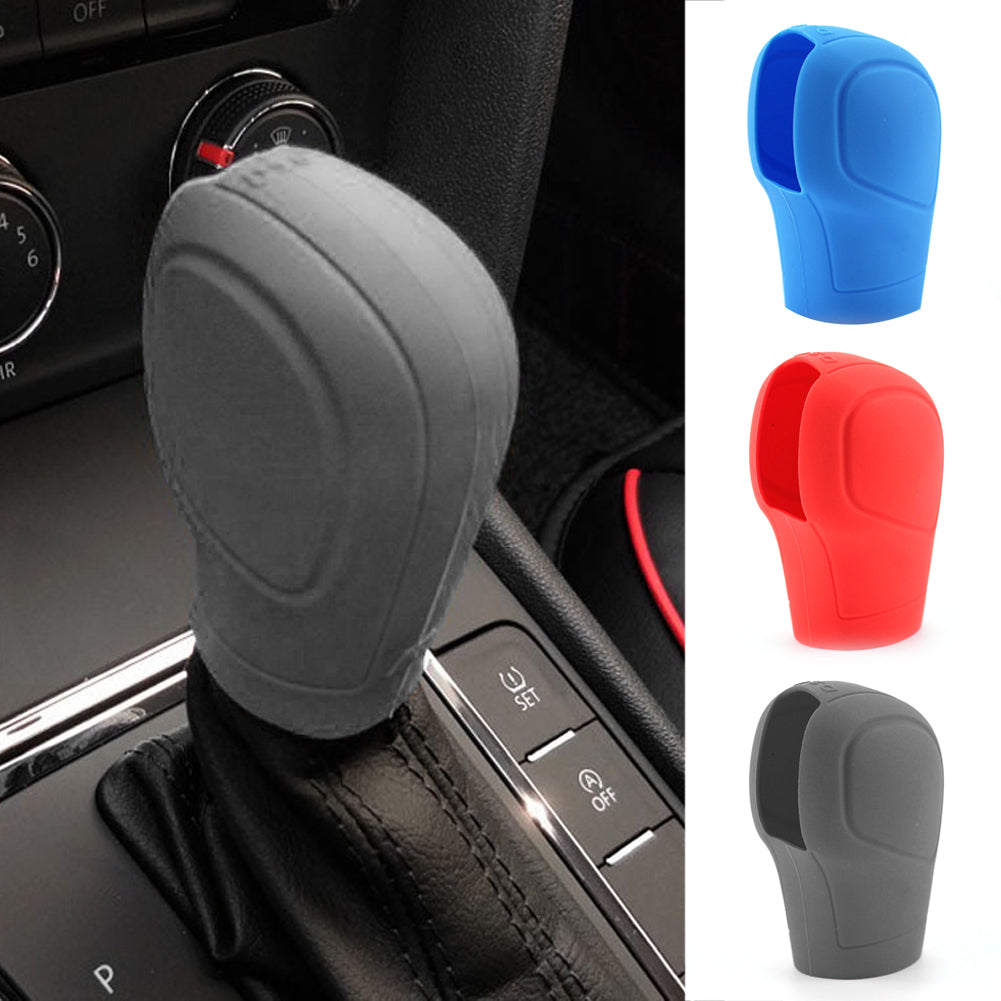 CarOxygen Universal Elastic Silicone Car Automatic Gear Shift Knob Cover Car Protector (Blue)