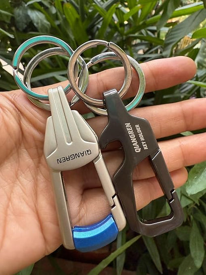 Car Key Chain 2pcs, Personalized Creative Stainless Steel Car Keychain for Men and women