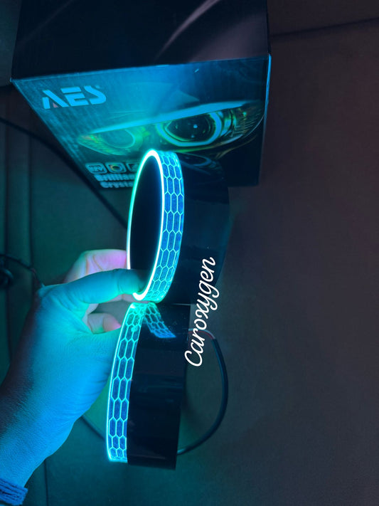LED Angel Eyes Headlight Round Shape Shroud
