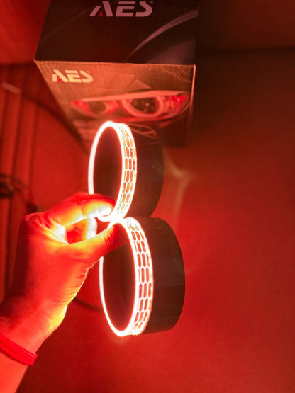 LED Angel Eyes Headlight Round Shape Shroud