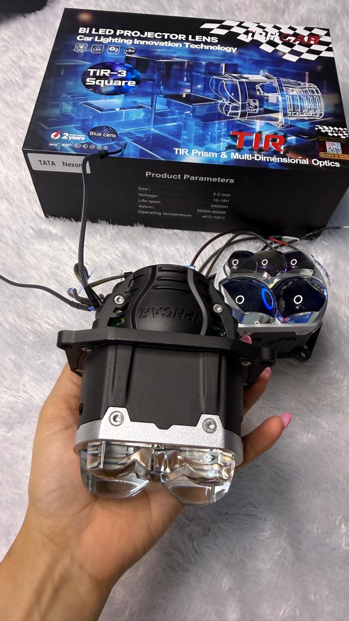 IPH TIR-3 Square Bi-LED Projector Lens for Tata Nexon - 1 Year Warranty