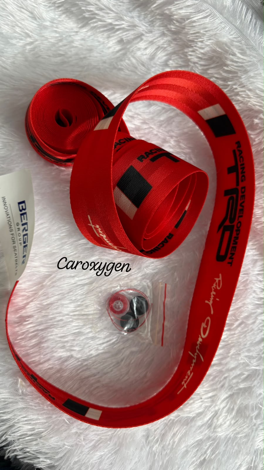 RED TRD Sports 3.6m CAR SEAT Belt
