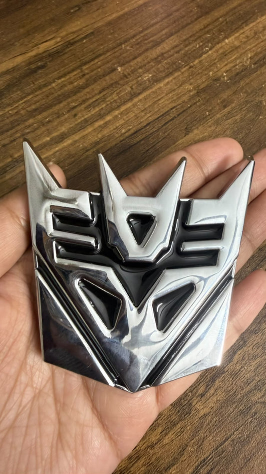 3D Metal Transformer  Emblem Badge – Universal Chrome Black Auto Logo Decoration for Cars & Bikes