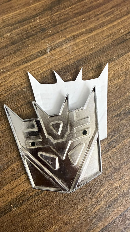3D Metal Transformer  Emblem Badge – Universal Chrome Black Auto Logo Decoration for Cars & Bikes