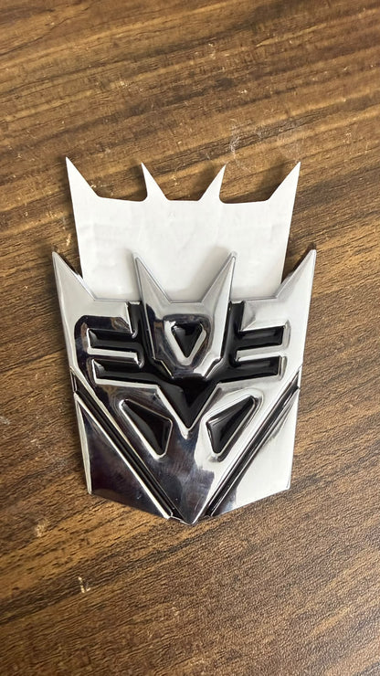 3D Metal Transformer  Emblem Badge – Universal Chrome Black Auto Logo Decoration for Cars & Bikes