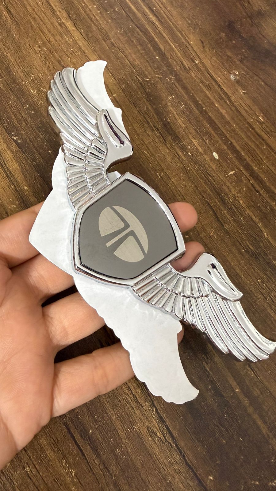 Car Front Hood Blk Emblem  3D Metal Wing Logo Badge