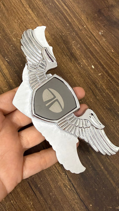 Car Front Hood Blk Emblem  3D Metal Wing Logo Badge