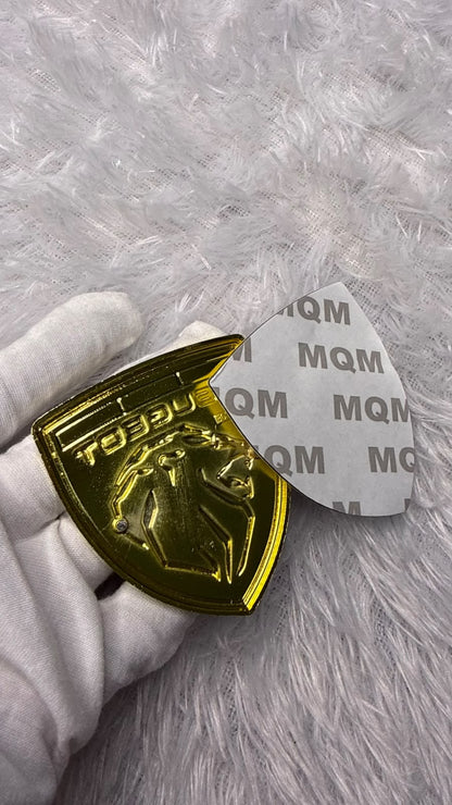 Caroxyen Tiger Shield Car Emblem Sticker – Premium 3D Metal Finish