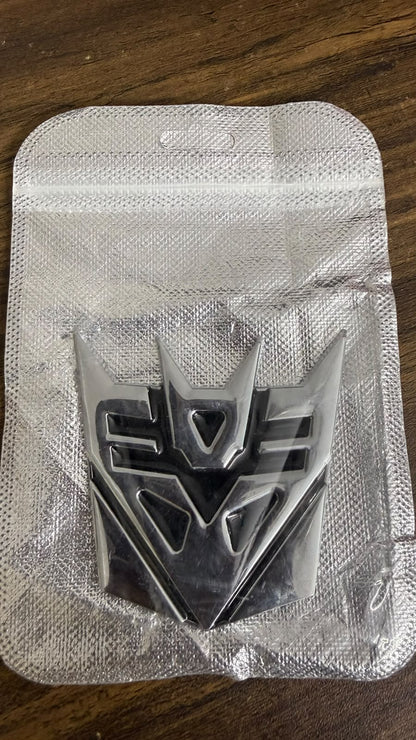 3D Metal Transformer  Emblem Badge – Universal Chrome Black Auto Logo Decoration for Cars & Bikes