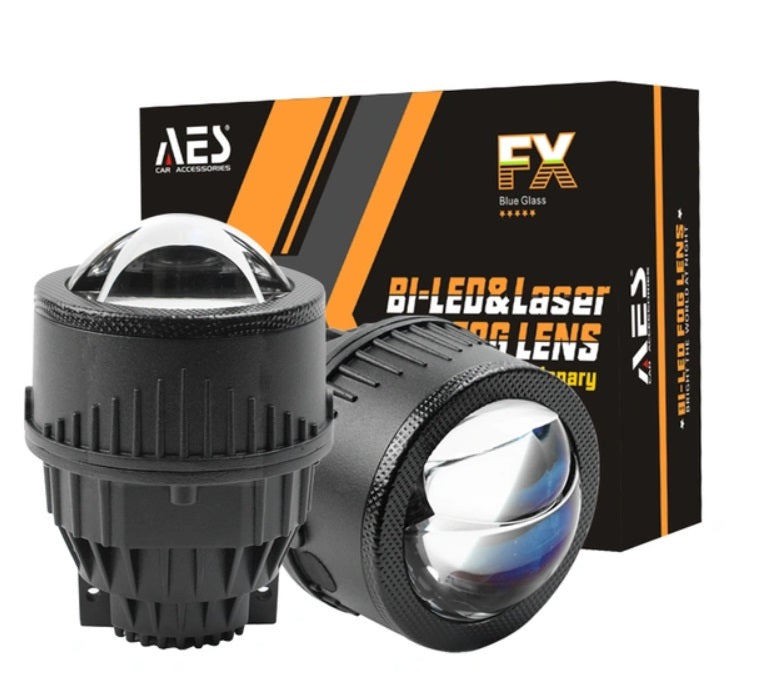 AES FX2 Laser Bi-Led Fog Projector Len Auto Headlight Factory Supply 55W