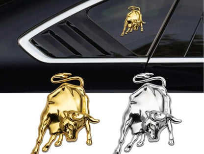 3D Metal Logo Car Stickers Badges Emblem Chrome Gold Bull Bull Universal Sail for Cars Trucks Motorcycles Car Decoration