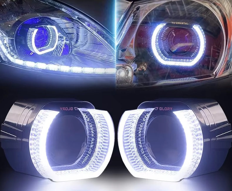 Brilliant Diamond 5D Crystal Led Angel Eyes Headlight Shroud