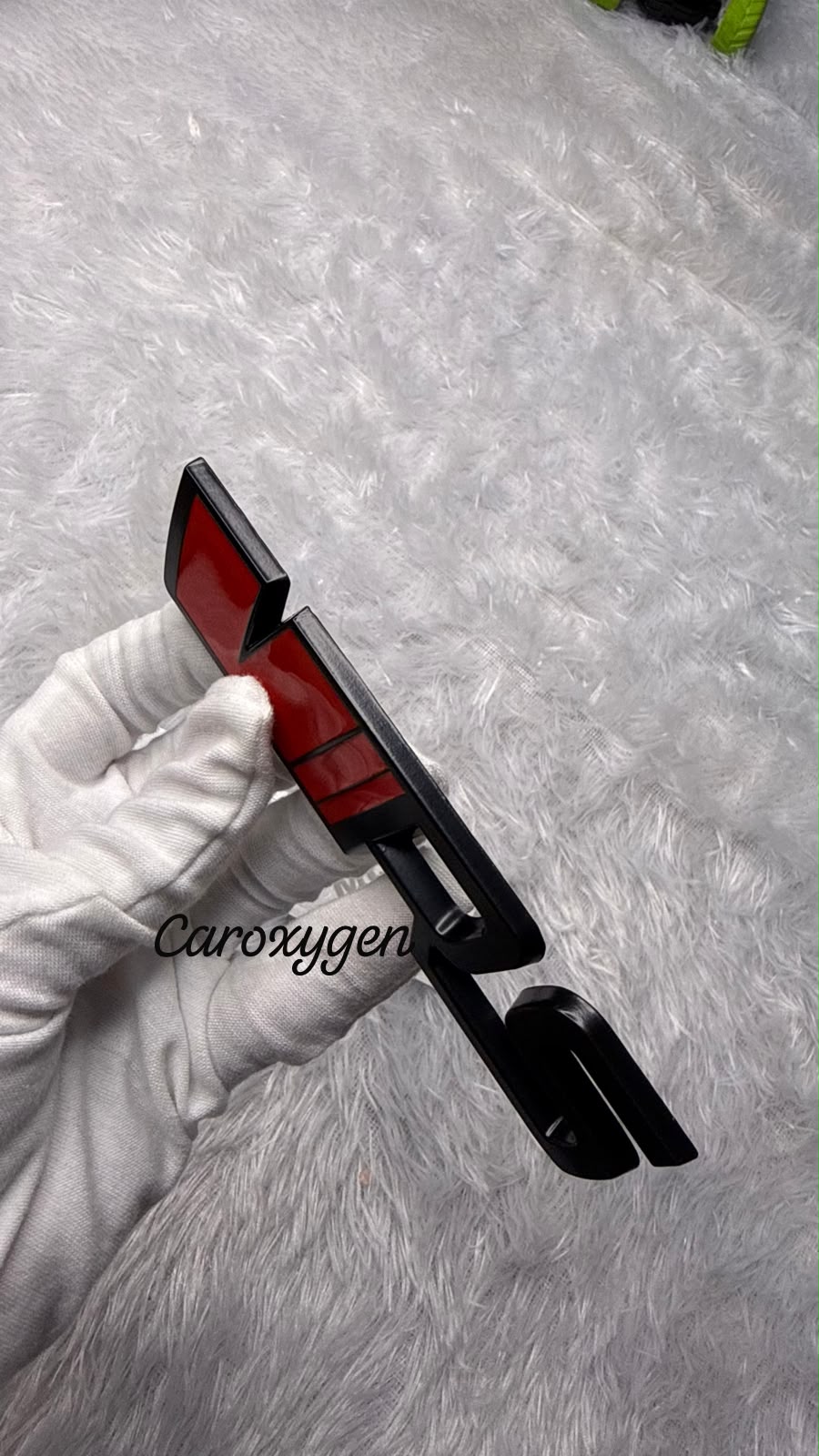 VRS Style Car Emblem Sticker – Premium 3D Glossy Red & Black Finish