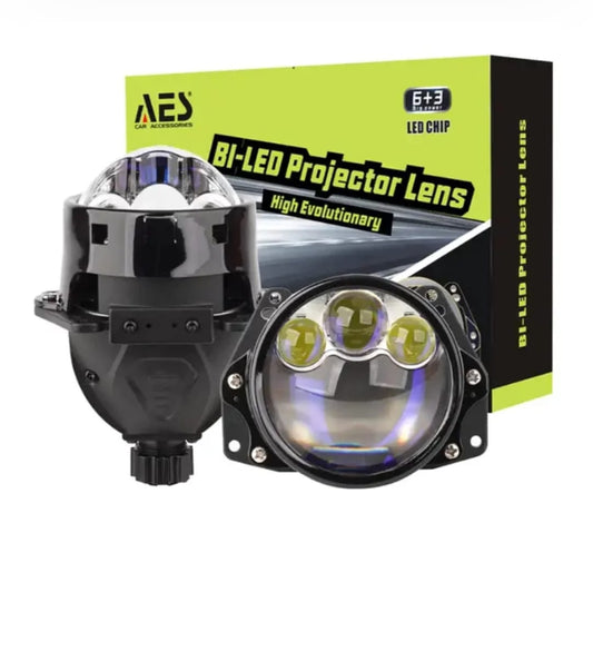 AES UX-3 Bi led 3 inch Triple Laser projector Lamp for Headlights 45W/80W Per Piece (1 Year Warranty