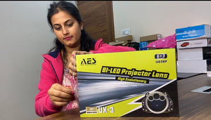 AES UX 3 Bi led 3 inch Triple Laser projector Lamp for Headlights 45W/80W Per Piece (1 Year Warranty