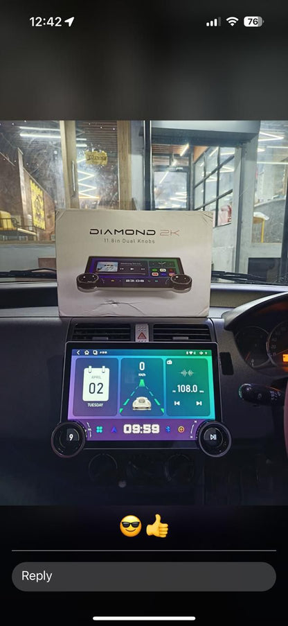 11.8inch FHD Diamond Series 2K Car Android Stereo Touch Screen 4+64 4G WiFi Wireless Carplay Android auto GPS Navigation Bluetooth DSP Band with Sim Card Slot