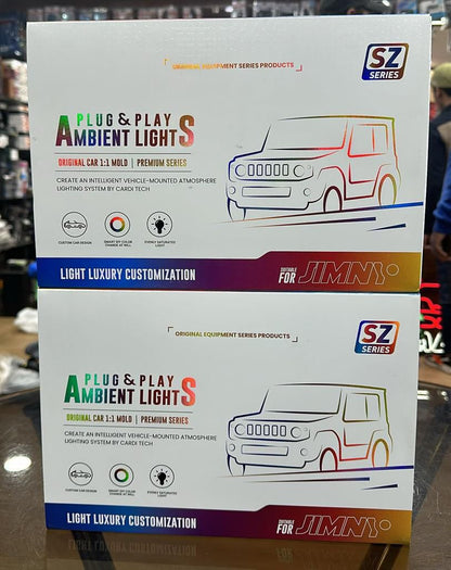 New Suzuki Jimny K4 Ambient Light 7in1 App+ Voice Air Conditioning Vent, 5 LED Colors Car Interior Atmosphere Lighting Kit
