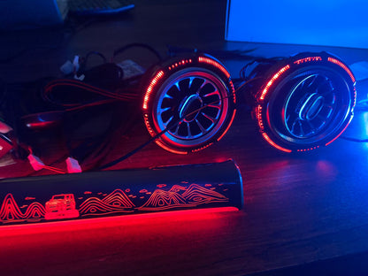 New Suzuki Jimny K4 Ambient Light 7in1 App+ Voice Air Conditioning Vent, 5 LED Colors Car Interior Atmosphere Lighting Kit