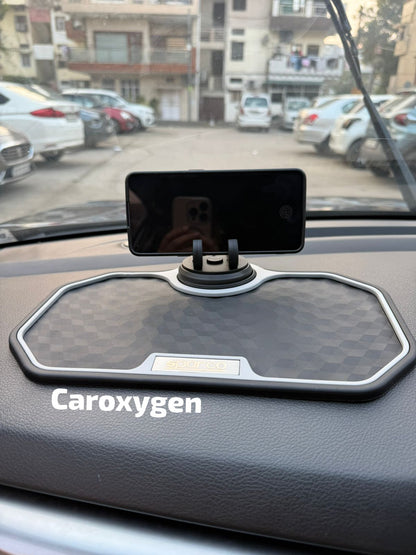 Multifunction Car Anti-Slip Mat Auto Phone Holder, Dashboard Mat with Phone Holder for Car, Universal Car Phone Mount Silicone Car Pad Mat for Phones, Keys, Gadgets