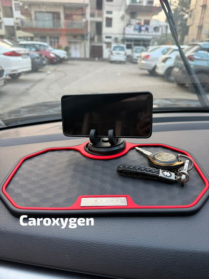 Multifunction Car Anti-Slip Mat Auto Phone Holder, Dashboard Mat with Phone Holder for Car, Universal Car Phone Mount Silicone Car Pad Mat for Phones, Keys, Gadgets